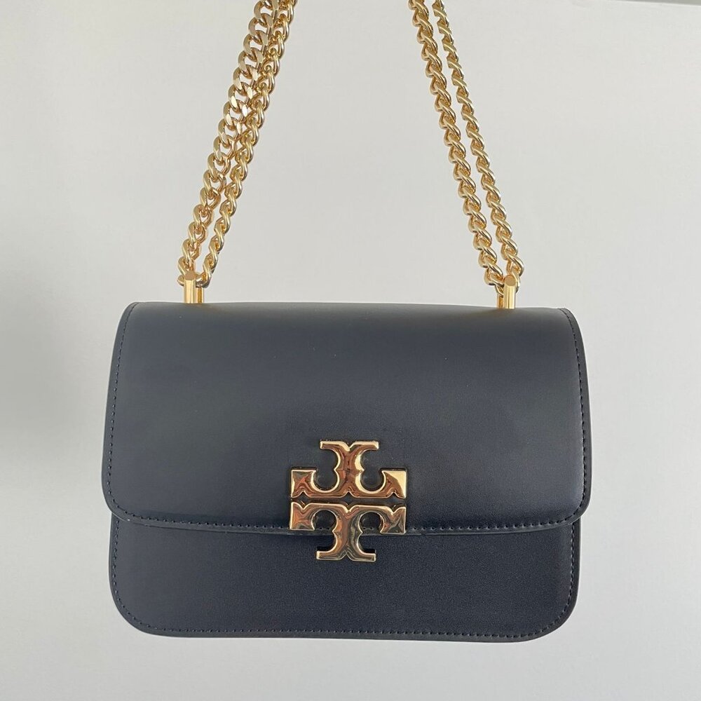 Tory burch Small Eleanor Black Gold Like new